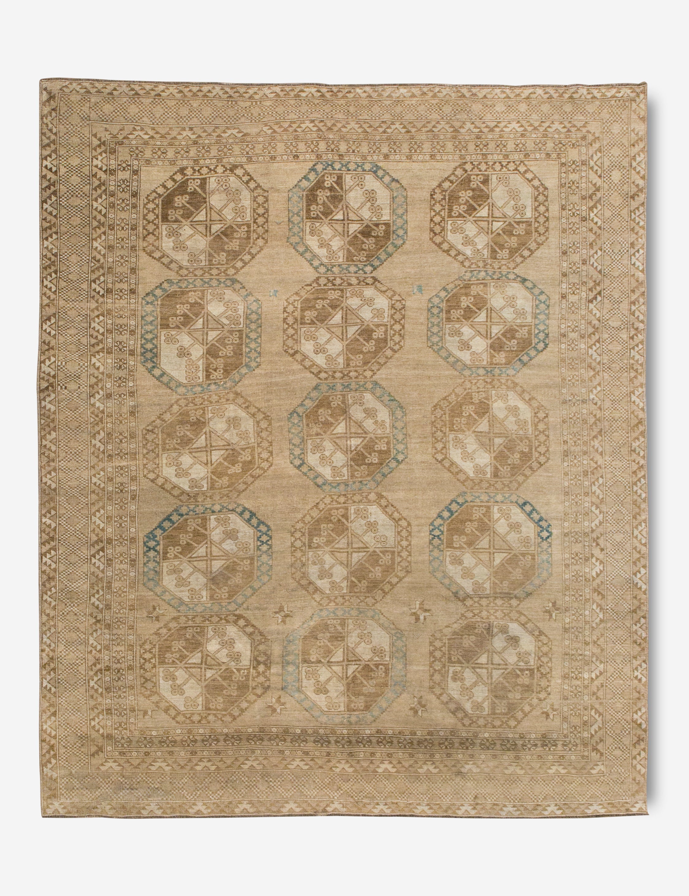 Vintage Turkish Hand-Knotted Wool Rug No. 393, 7'9in x 9'8in