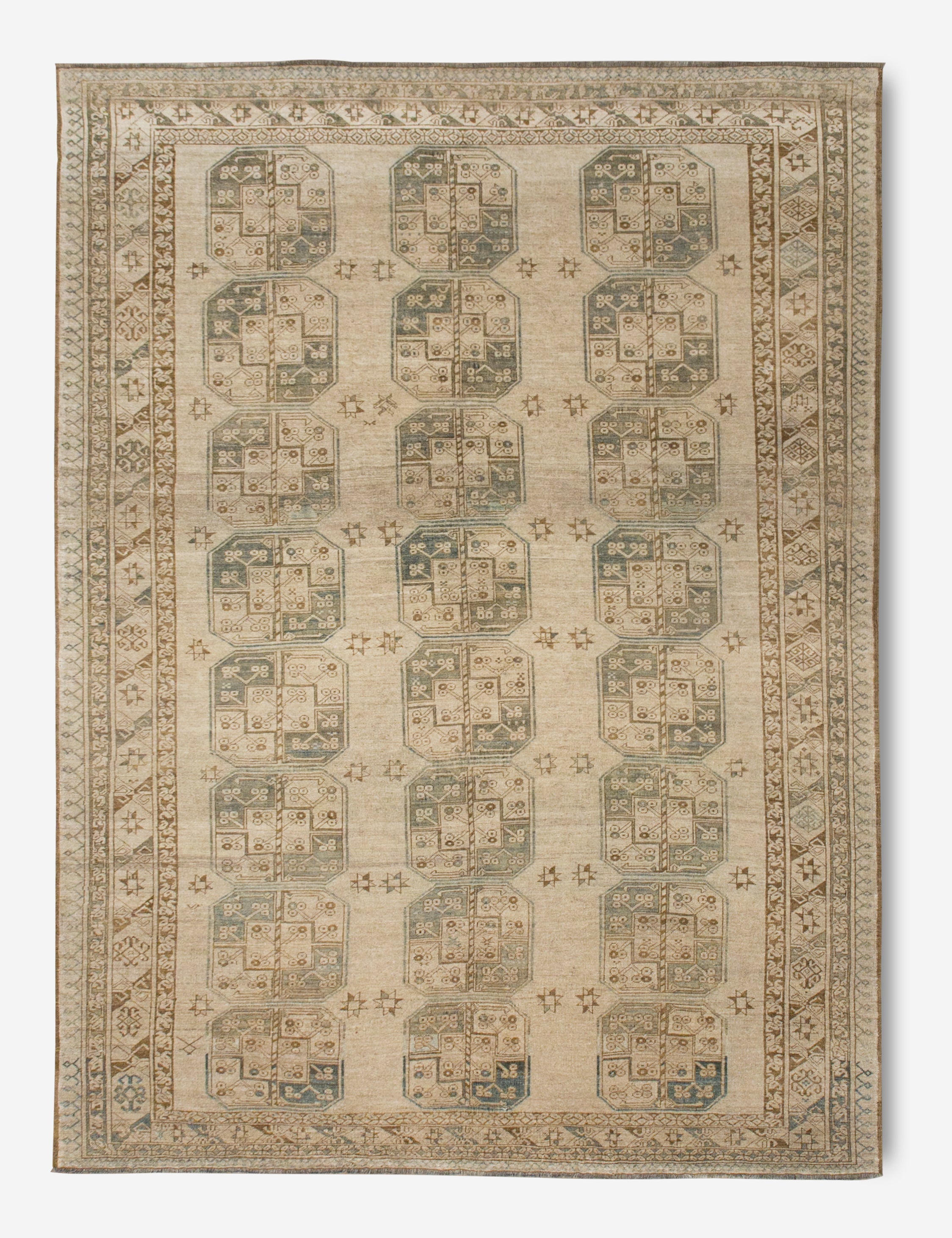 Vintage Turkish Hand-Knotted Wool Rug No. 388, 7'10in x 10'10in