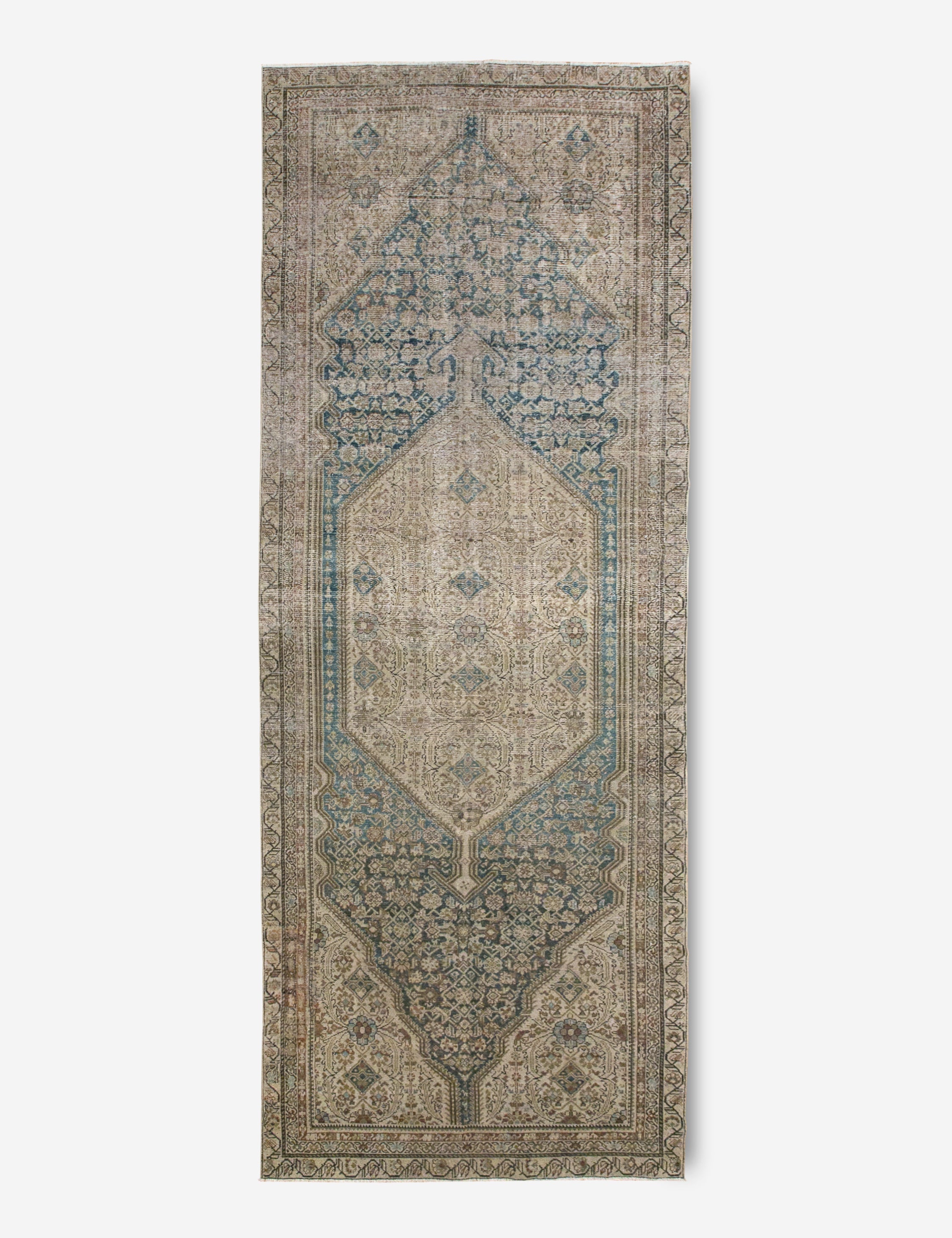 Vintage Turkish Hand-Knotted Wool Rug No. 373, 5'5in x 14'10in