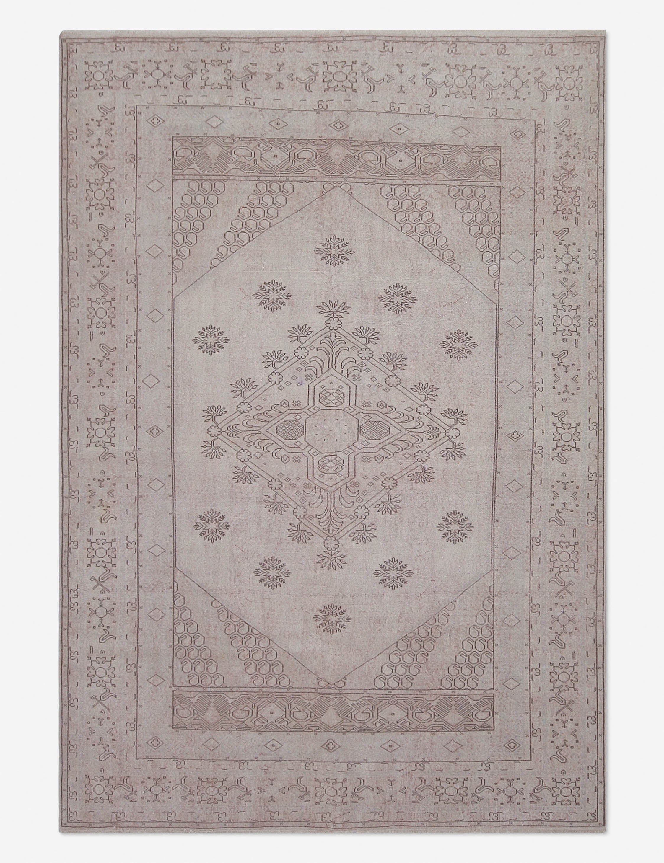 Vintage Turkish Hand-Knotted Wool Rug No. 404, 6' x 8'7in