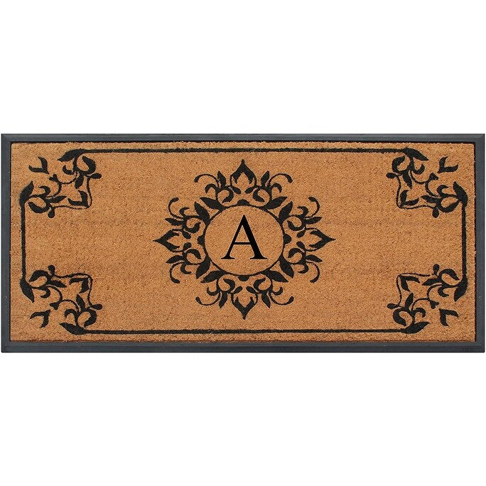A1Hc Designer Hand Crafted Rubber Coir Molded Double Single Door Mat Monogrammed Perfect And More Functional Size 24X48 Inch