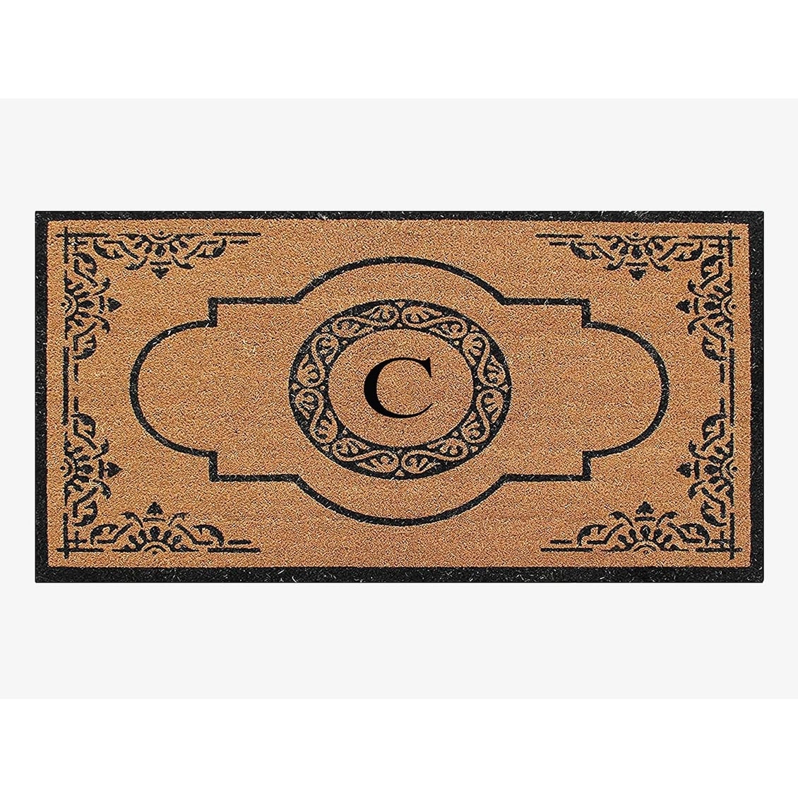 A1Hc X Large Abrilina 36 X 72 Entry Coir Double Doormat Monogrammed