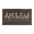 A1Hc First Impression Dogs Tails Welcome Rubber Pin Mat Beautifully Copper Finished 18 X 30