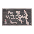 A1Hc First Impression Dogs Welcome Rubber Pin Mat Beautifully Copper Finished 18 X 30