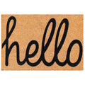 A1Hc First Impression Fade Resistant Hello Entry Coir Flocked Doormat