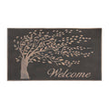 A1Hc First Impression Falling Leaves Welcome Rubber Pin Mat Beautifully Copper Finished 18 X 30
