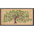 A1Hc First Impression Hand Crafted Rubber Coir Life Of Tree Double Door Mat