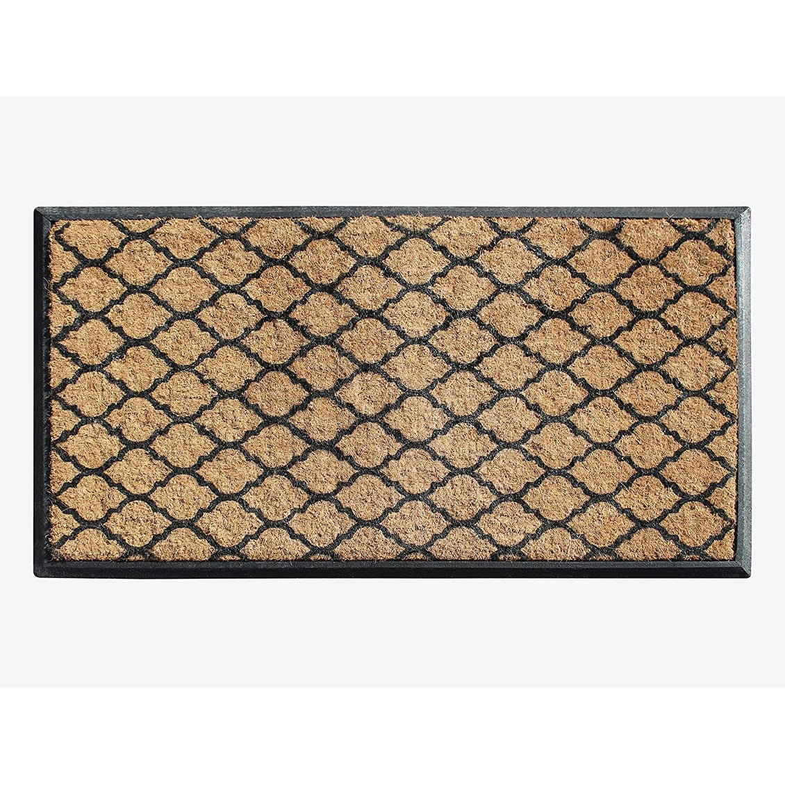 First Impression Hand Finished Rubber And Coir Tree Of Life Classic Paisley Border Extra Large Double Doormat 30 X 48