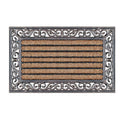 A1Hc First Impression Molded Striped 18 In. X 30 In. Rubber Coir Door Mat
