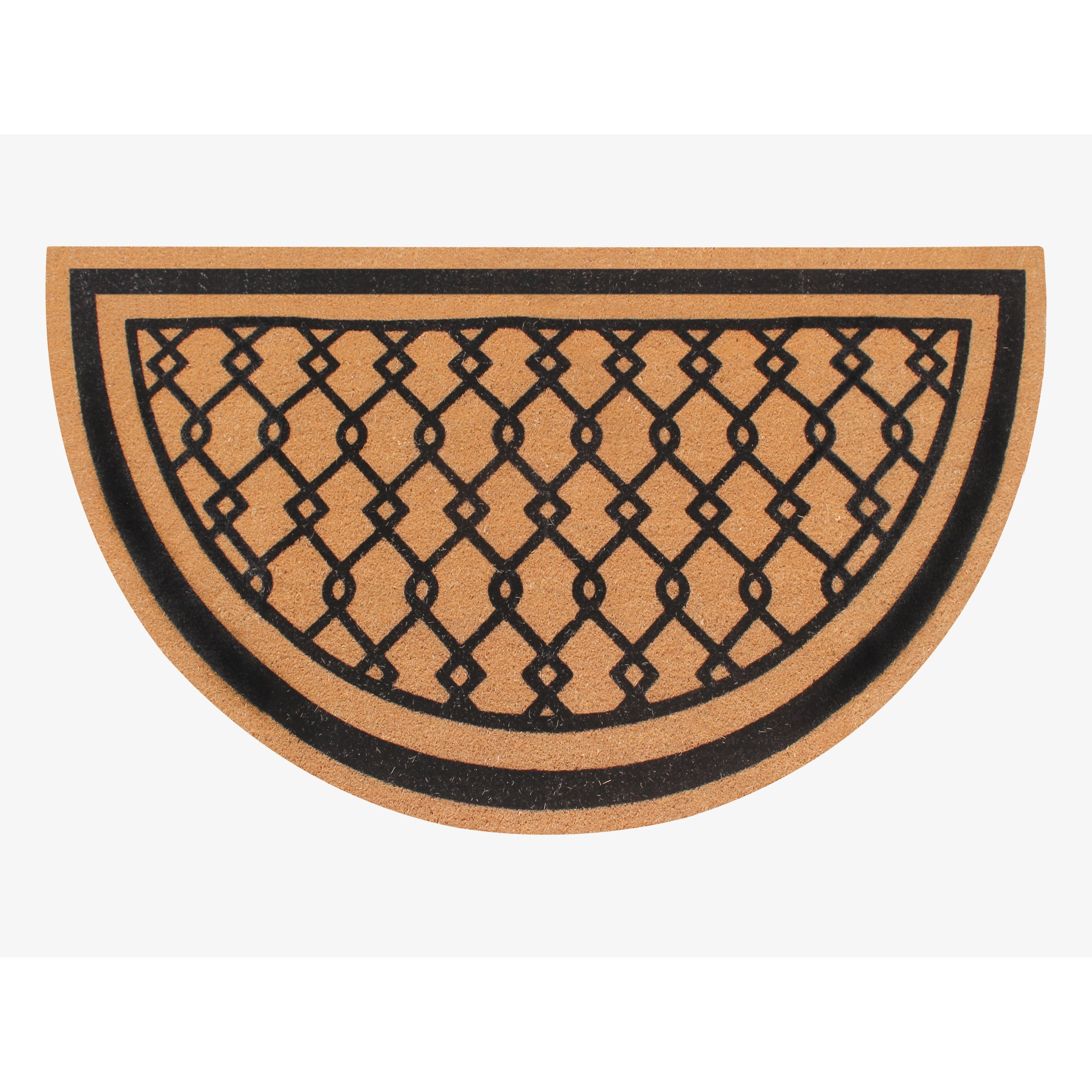 A1Hc First Impression Hand Crafted Half Round Entry Double Doormat 30 X 60