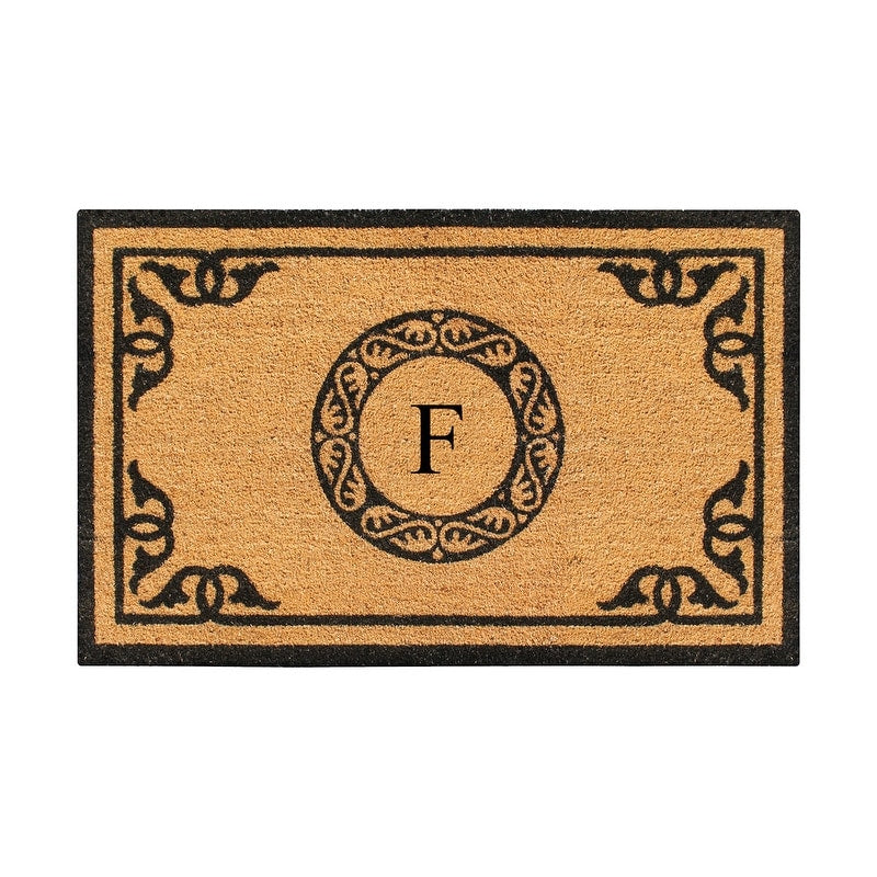 First Impression Hand Crafted By Artisans Geneva Monogrammed Entry Doormat 24 X 39