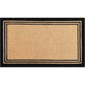 A1Hc Natural Coir Doormat With Classic Border Heavy Duty Pvc Backing 0.75 Inch Pile Height Boot Scrapper Outdoor Doormat