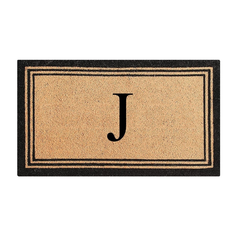 Pure Natural Coir Doormat With Heavy Duty Pvc Backing 0.75 Inch Pile Height Perfect For Outdoor Use 24 X39