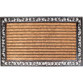 Rubber And Coir Molded Hand Finished Large Double Door Mat Striped Coir 26 X 4