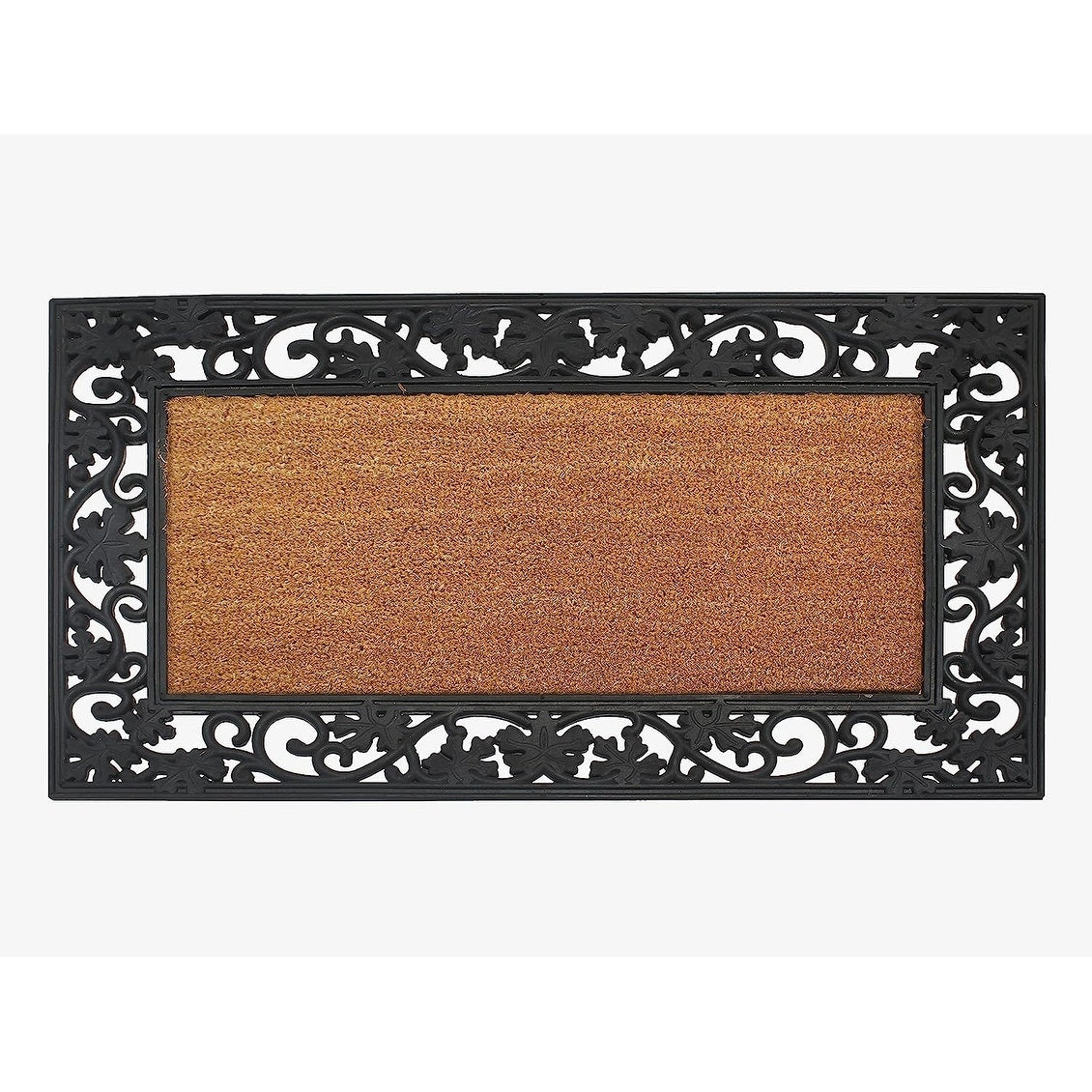 First Impression Rubber Coir Brush Welcome Doormat