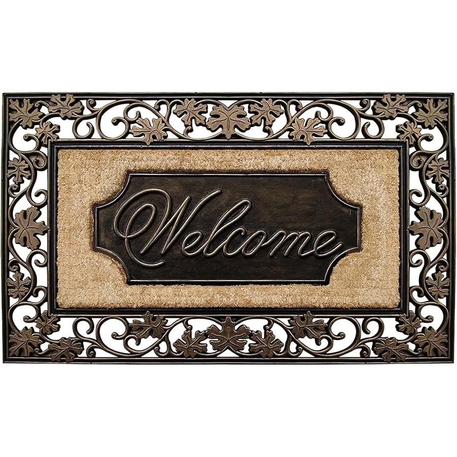 A1Hc First Impression Rubber And Coir Dirt Trapper Heavy Weight 18 X30 Welcome Doormat