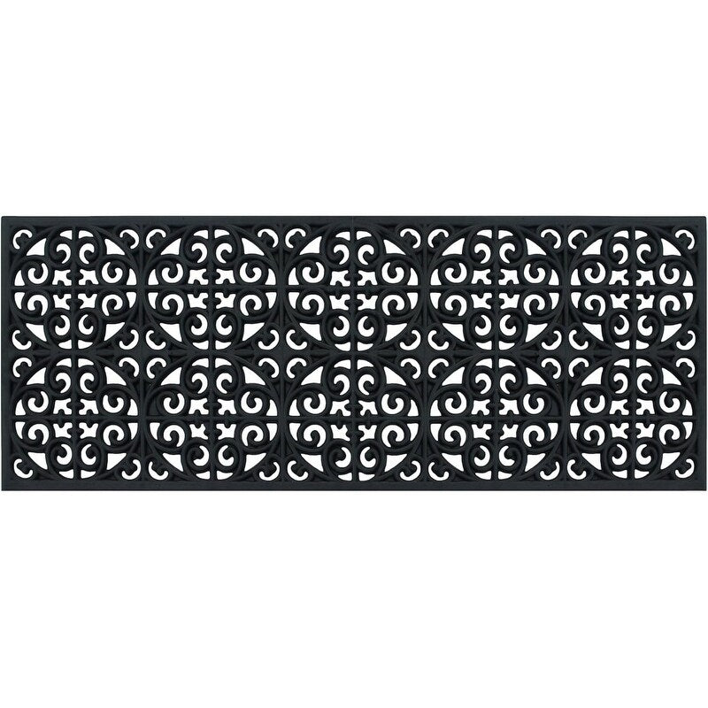 A1Hc First Impression Rubber Iron 18 In. X 48 In. Copper Finished Elegant Large Double Doormat