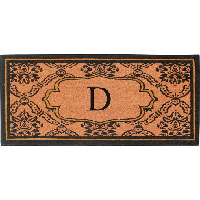 A1Hc First Impression Uriel Bleached Coir Engineered Anti Shred Monogrammed Doormat 2 X 49