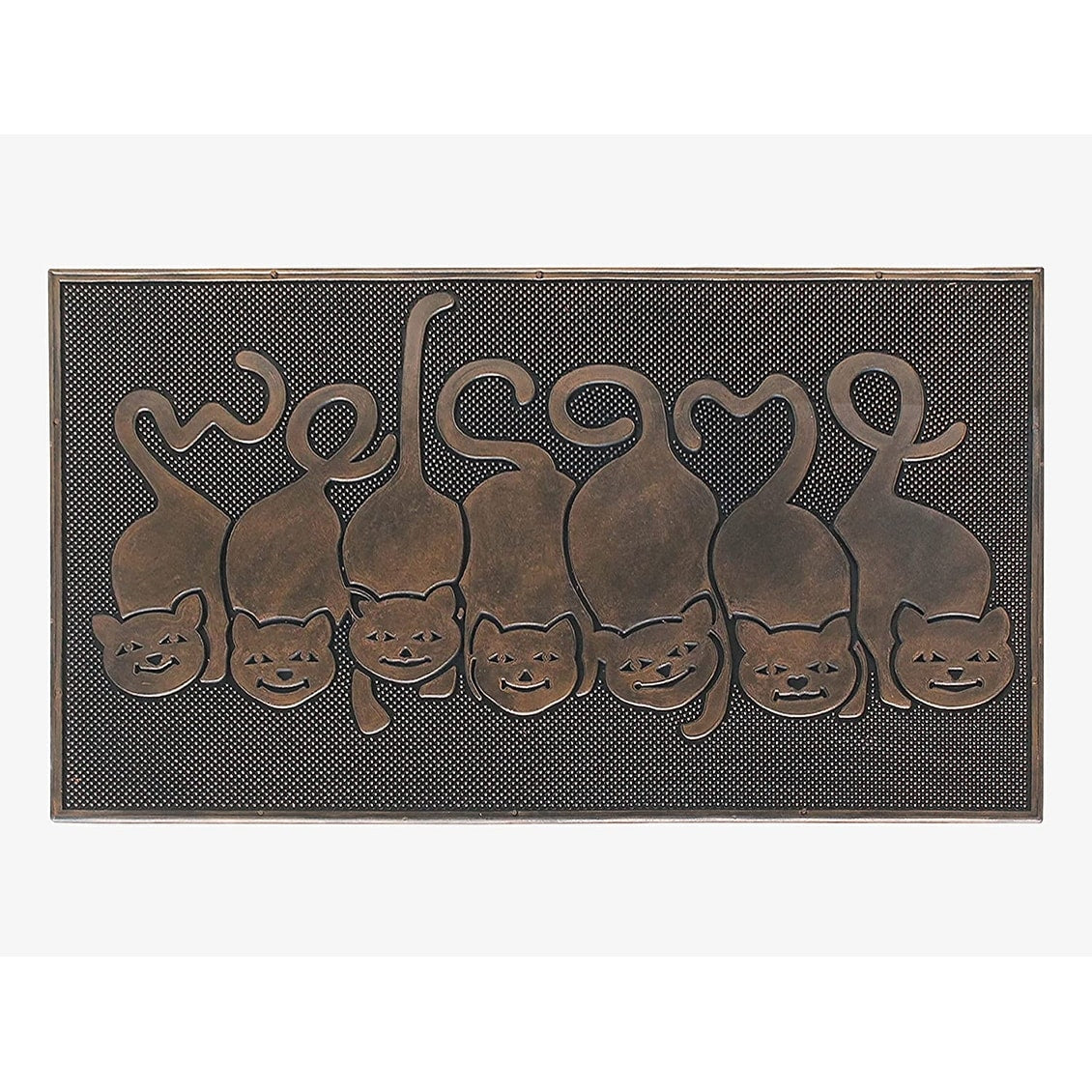 Rubber Cat Tail Welcome Doormat 16 X 26