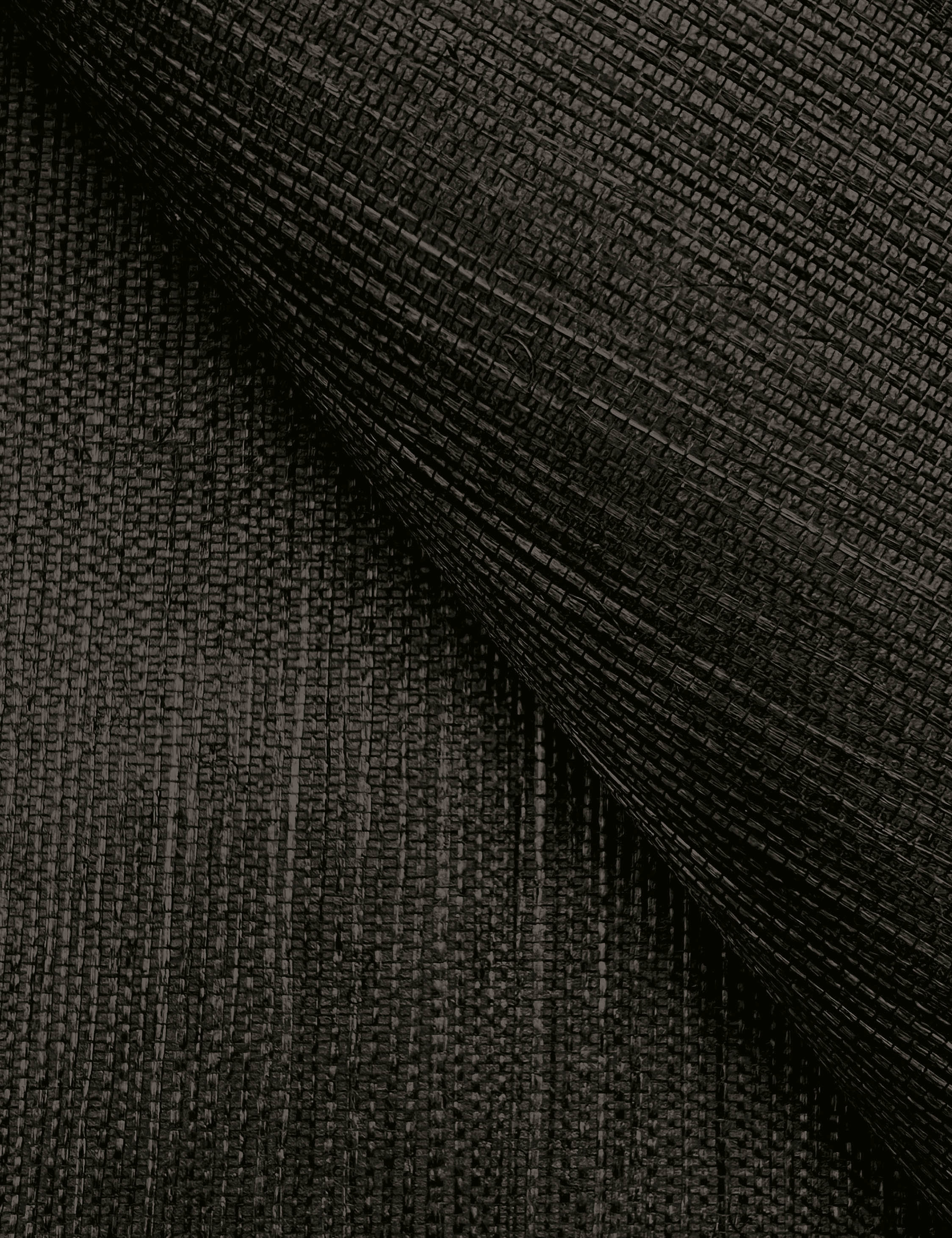 Beale Grasscloth Wallpaper Swatch, Black