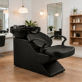 Abs Plastic Shampoo Bowl Sink Chair For Spa Beauty Salon Black