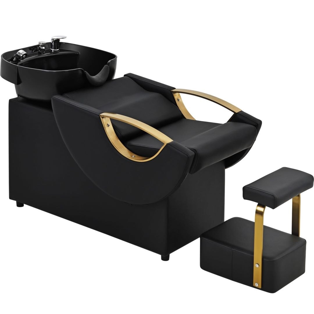 Abs Plastic Shampoo Spa Backwash Barber Salon Chair Black