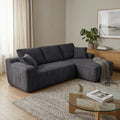 Ac Pacific 104 In Modern 3 Piece Sectional Sofa With Reversible Chaise