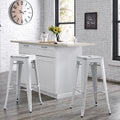Carbon Loft Fowler Steel 30 Inch Backless Bar Stool Set Of 2