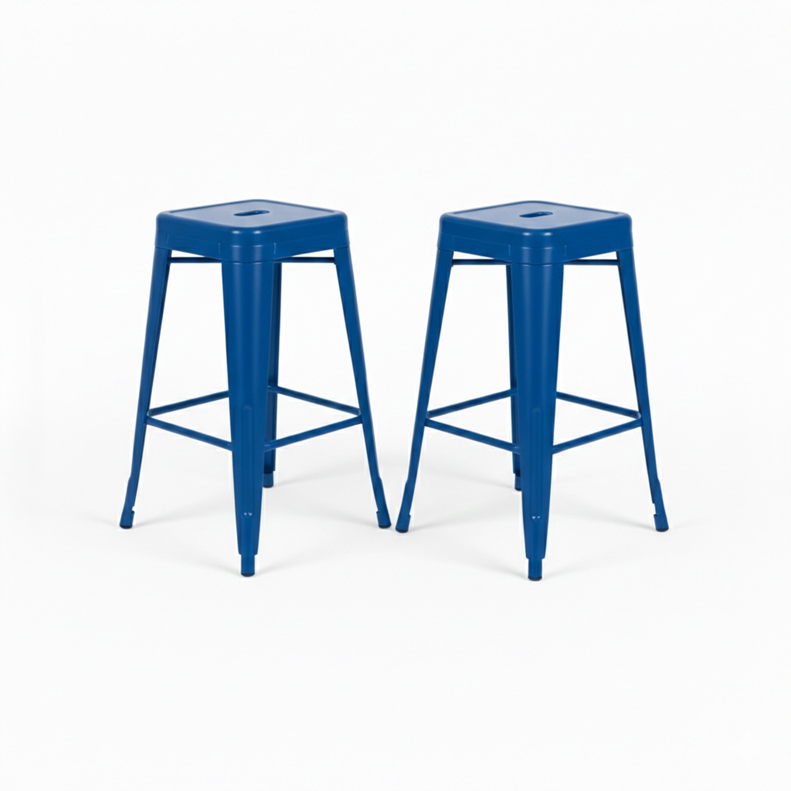 Ac Pacific 30 Inch Industrial Stackable Metal Barstools Set Of 2