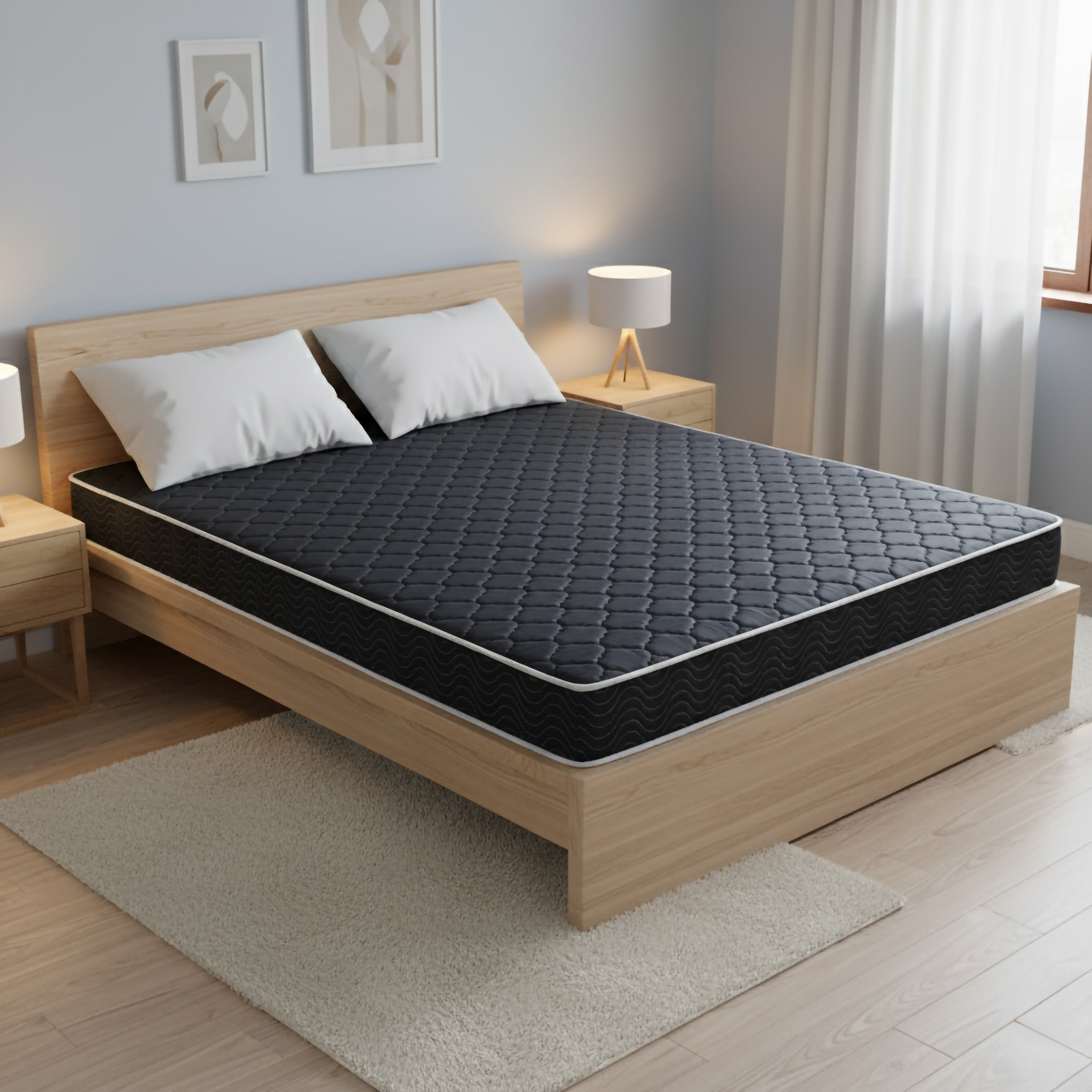 6 Inch Full Size Foam Mattress Covered In A Waterproof Fabric