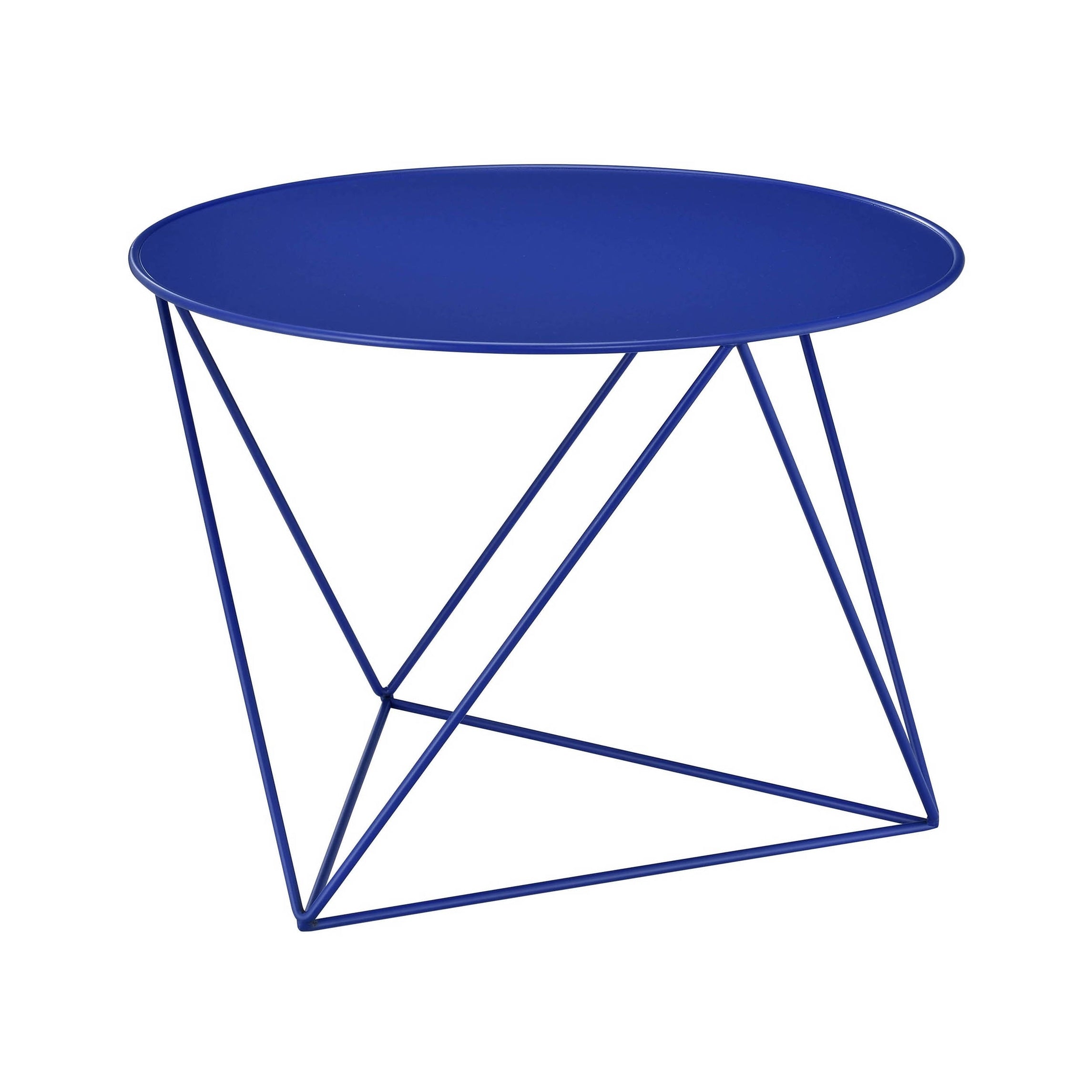 Acme Epidia Accent Table In Blue Finish