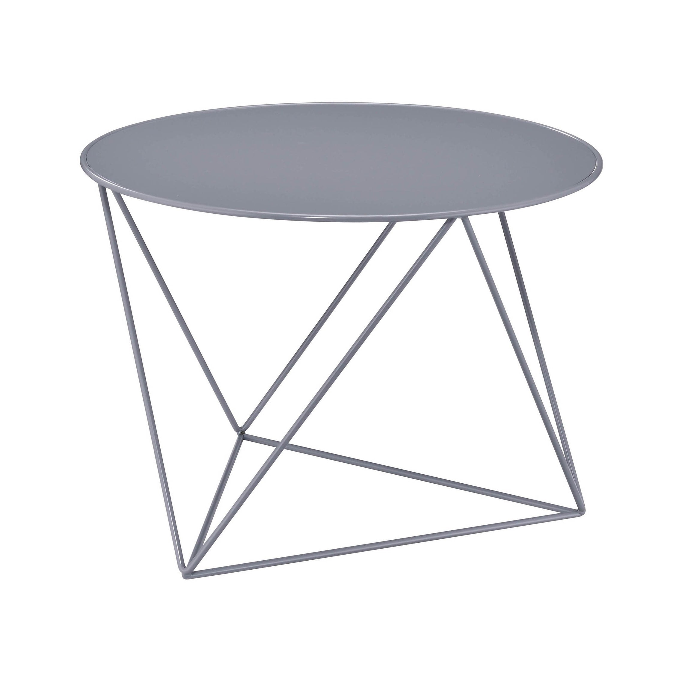 Acme Epidia Accent Table In Gray Finish