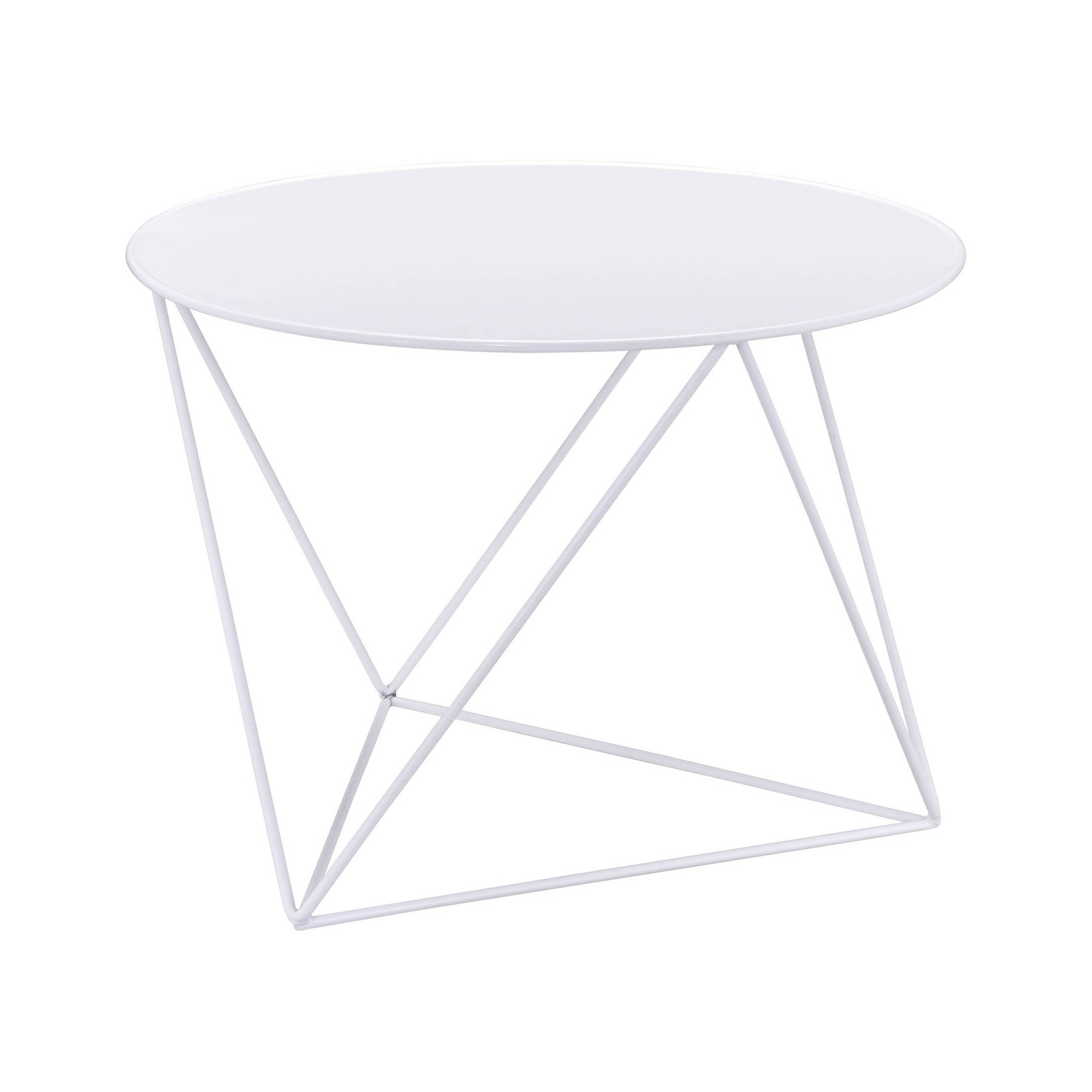 Acme Epidia Accent Table In White Finish