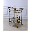 Acme Lakelyn Glass Serving Cart In Multicolor