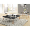 Acme Telestis Marble And Goldtone End Table