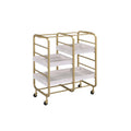 Acme Vorrik Serving Cart In Gold White Washed