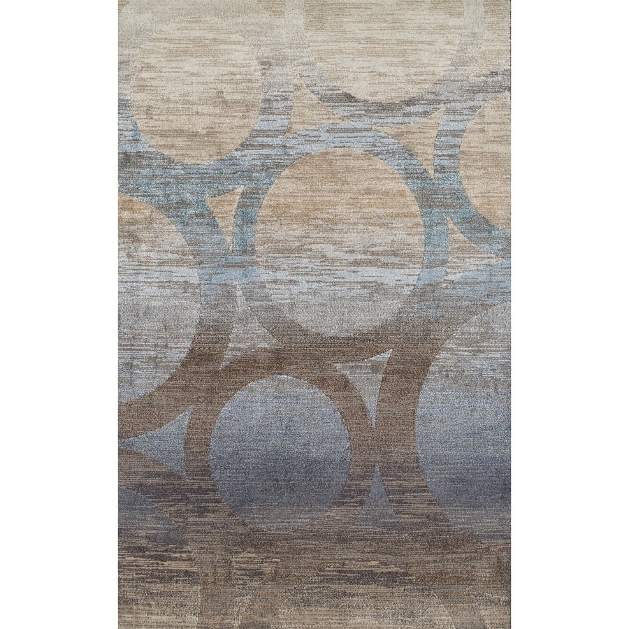 Addison Wellington Eroded Circles Brown Blue Area Rug 710 X107
