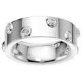 Aeon Sterling Silver Mens .50Cttw Lab Grown Diamond Wedding Band