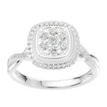 Aeon Elysian Bloom Cushion 0.50Ct Lab Grown Diamond Cluster Halo Ring