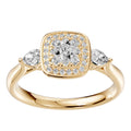 Aeon Eternal Blossom Cushion 0.60Ct Lab Grown Diamond Cluster Halo Ring
