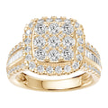 Aeon Luminara Royale Cushion 1.50Ct Lab Grown Diamond Cluster Halo Ring
