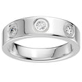 Aeon Sterling Silver Mens .33Cttw Lab Grown Diamond Wedding Band
