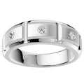 Aeon Sterling Silver Mens .33Cttw Lab Grown Diamond Wedding Band
