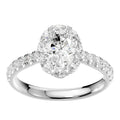 Aeon Nova Dazzle Oval 1.50Ct Lab Grown Diamond Halo Ring