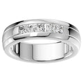 Aeon Sterling Silver Mens .75Cttw Lab Grown Diamond Wedding Band