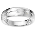 Aeon Sterling Silver Mens .50Cttw Lab Grown Diamond Wedding Band