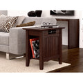 Nantucket Charger White Wood Side Table