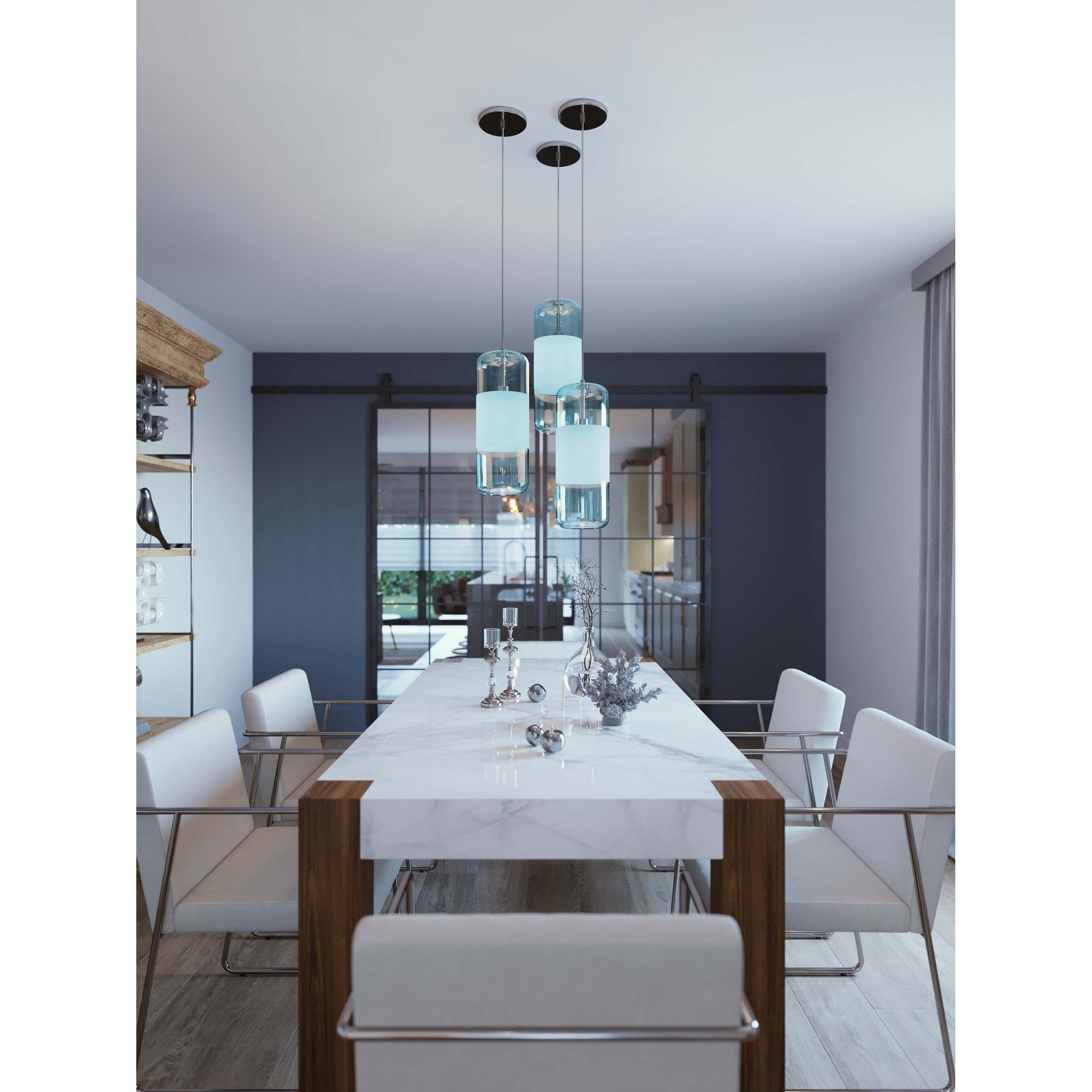Afx Hermosa 1 Light Satin Nickel 3000K Led Pendant