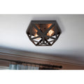 Afx Kai 2 Light Black Flush Mount