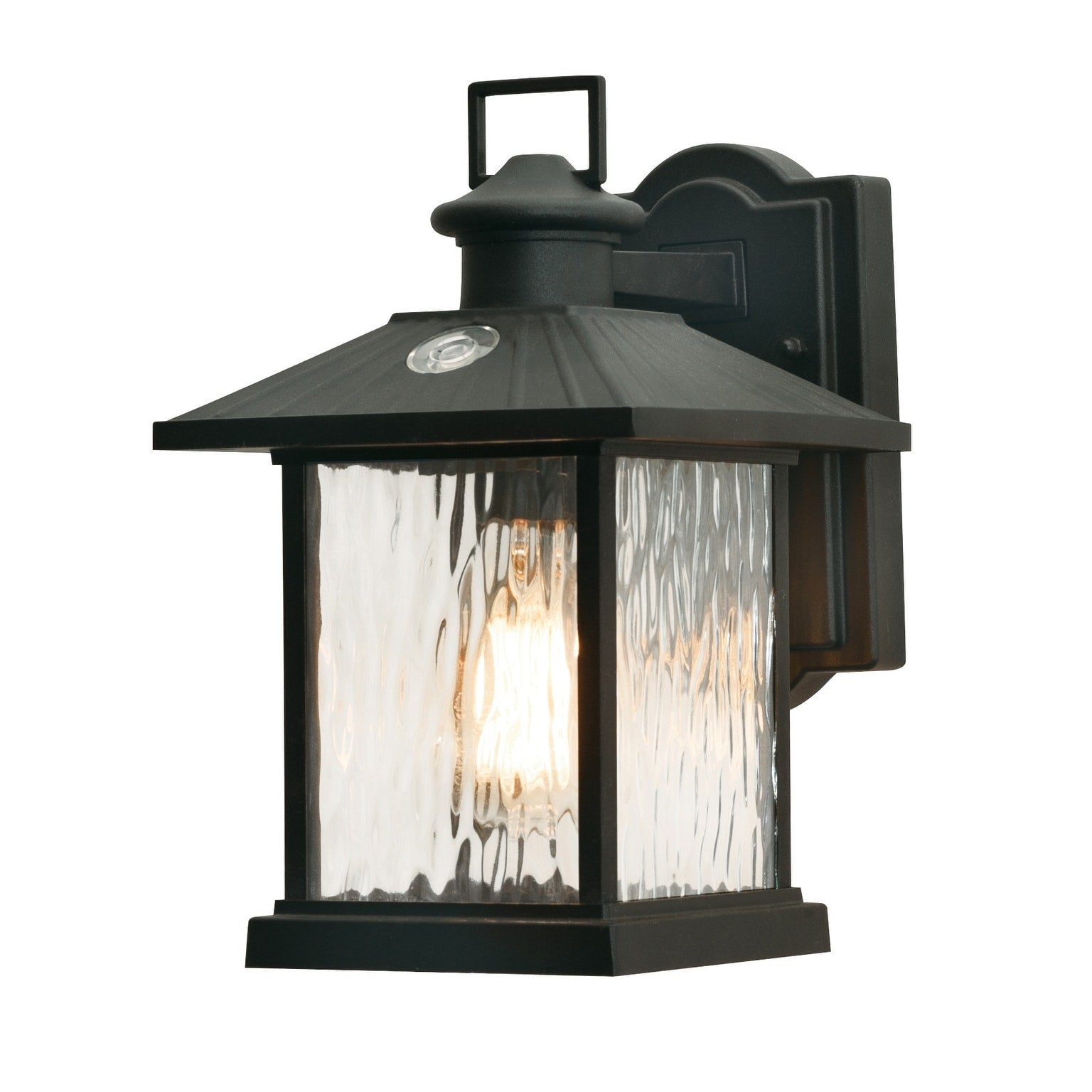 Afx Lennon 1 Light Black Outdoor Wall Sconce With Clear Glass